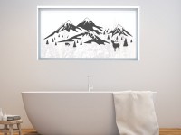 Wandtattoo Berge als Fensterbild