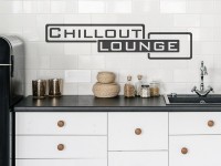 Wandtattoo Chillout Lounge auf Küchenfliesen