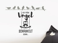 Wandtattoo Der frühe Vogel schaukelt