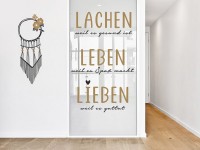 Wandtattoo Diele Makramee mit Spruch