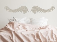 Wandtattoo Engel Flügel im Schlafzimmer