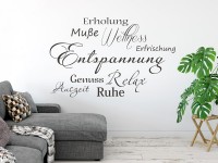 Wandtattoo Entspannung Begriffe Wohnzimmer