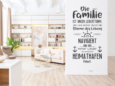 Wandtattoo Familie ist unser Leuchtturm Wandtattoos.de
