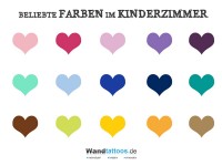 Wandtattoo Farben Kinderzimmer