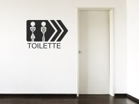 Wandtattoo Firma Büro Toilettenschild