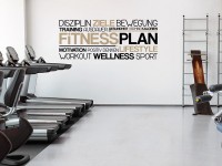 Wandtattoo Fitnessplan Motivation