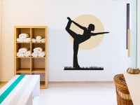 Wandtattoo Fitness Yoga