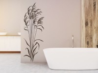 Wandtattoo Gräser neben der Badewanne