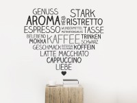 Wandtattoo Herz Schriften Kaffee