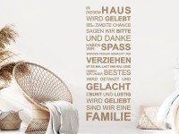 Wandtattoo In diesem Haus wird gelebt beige