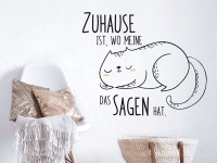 Wandtattoo Katze Zuhause ist, wo meine Katze das Sagen hat