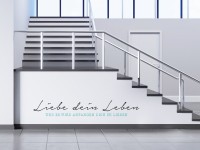 Wandtattoo Leben Spruch an der Treppe