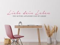 Wandtattoo Leben Spruch als Motivation im Büro