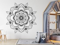 Wandtattoo Mandala floral im Kinderzimmer