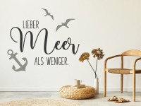 Wandtattoo Maritimer Spruch Meer Weniger