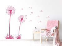 Wandtattoo Pusteblume mit Herzen fürs Kinderzimmer in Pink