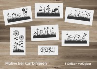 Wandtattoo Set Blumenwiese kombinieren