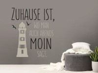 Wandtattoo Spruch mit Leuchtturm