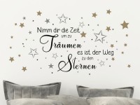 Wandtattoo Spruch mit vielen Sternen