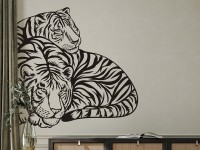 Wandtattoo Tiger in der Zimmerecke