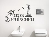 Wandtattoo Toilette Spruch auf Fliesen