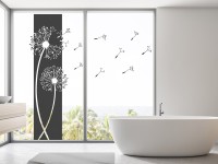 Wandtattoo Banner Pusteblume am Fenster