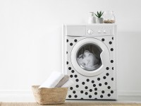 Wandtattoo Waschmaschine mit Klebepunkten Polka Dots