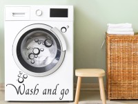 Wandtattoo Spruch auf Waschmaschine