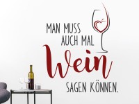 Wandtattoo Wein Spruch für Rotwein