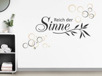 Wandtattoo Wellness Reich der Sinne mit Luftblasen