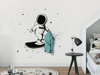 Wandtattoo Weltall Astronaut Garderobe