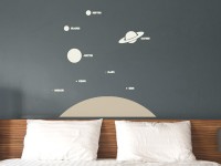 Wandtattoo Sonnensystem Weltall Schlafzimmer