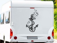 Wandtattoo Wohnmobil mit Anker