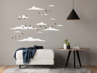 Wandtattoo Wolken weiss