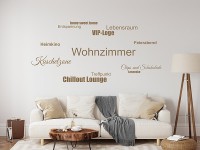 Wandtattoo Wohnzimmer Begriffe einzeln