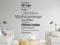 Wandtattoo Wohnzimmer Begriffe untereinander