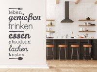 Wandtattoo Wortwolke Essen als Banner