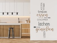 Wandtattoo Wortwolke Essenszeit als Banner