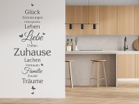 Wandtattoo Zuhause Begriffe als Banner