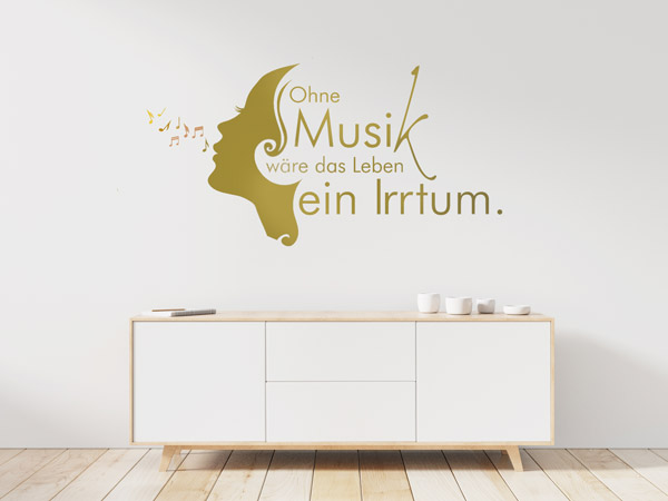 Wandschablone Musik Motiv