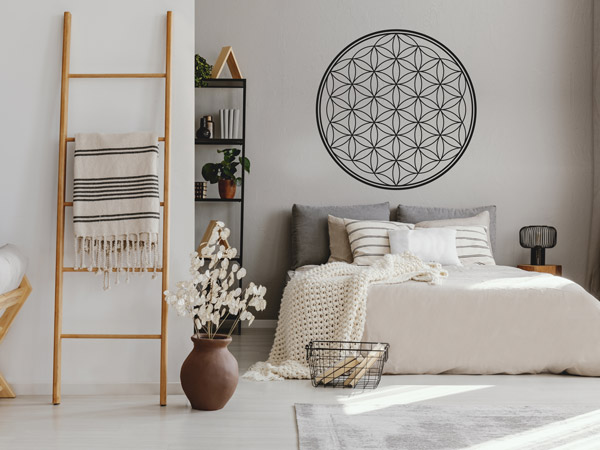 Wandsticker Schlafzimmer Mandala