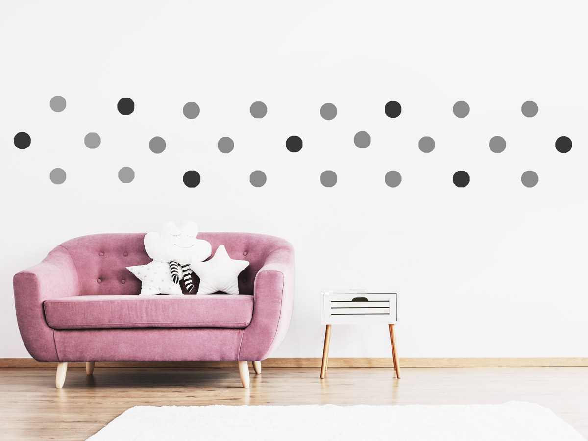 Wandtattoo Punkte  Bunte Dots von