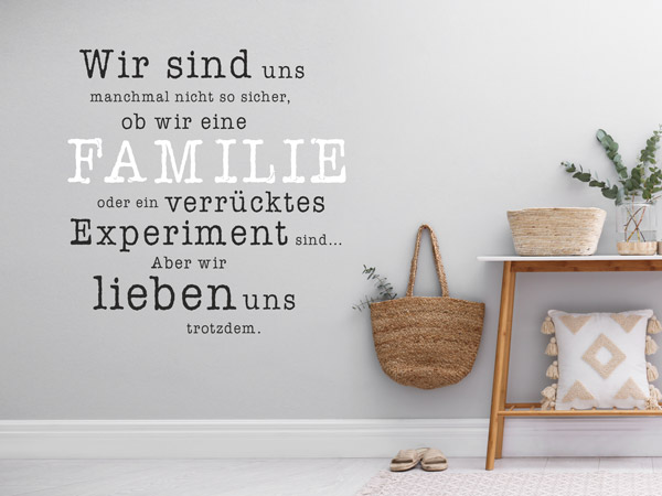 Wandtattoo Familie Spruch lustig