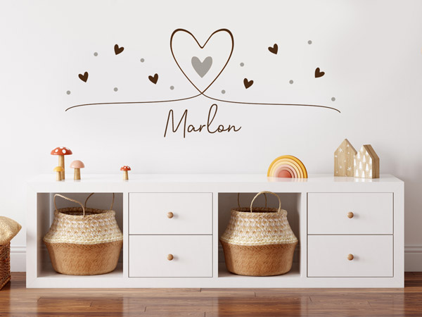 Wandtattoo Jungenzimmer Baby mit Name