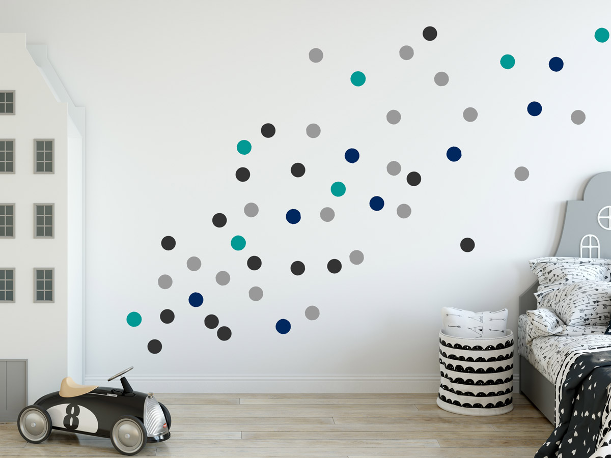 Bunte Dots Punkte Wandtattoo von |