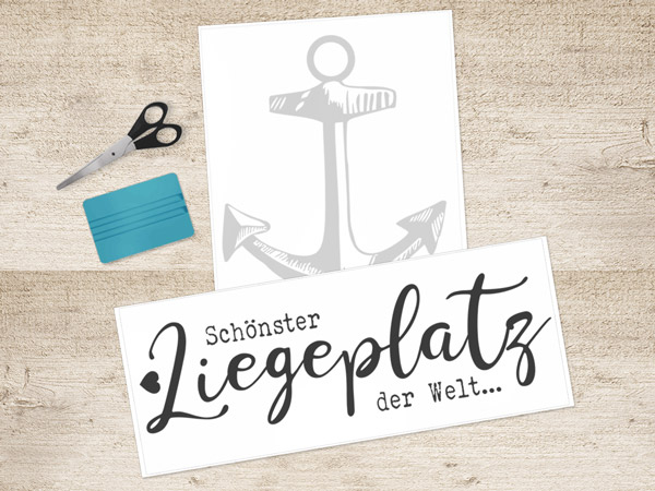 Wandtattoo selbst gestalten und auseinander schneiden