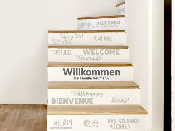 Wandtattoo Treppenhaus Spruch für die Stufen