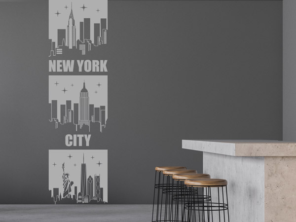 Wandtattoo USA New York Banner