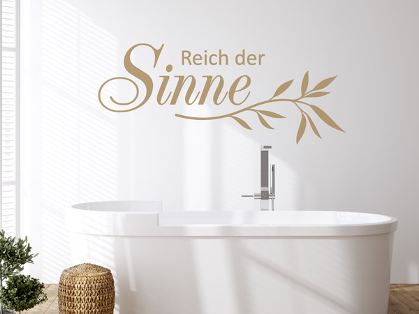 Wandtattoo Wellness Schriftzug Reich der Sinne