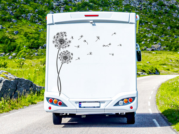 Wandtattoo Wohnmobil Pusteblume